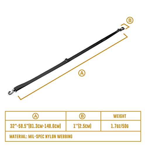 OneTigris Shoulder Straps Replacement Adjustable Strap for Briefcase Messenger Bag, Black3