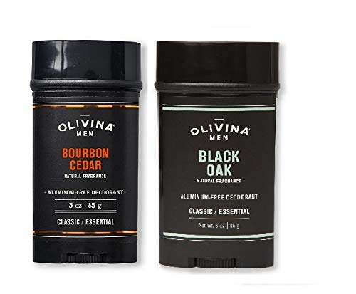 Aluminum Free 3 Ounce Deodorant Stick (2 Pack, Bourbon Cedar and Black Oak)