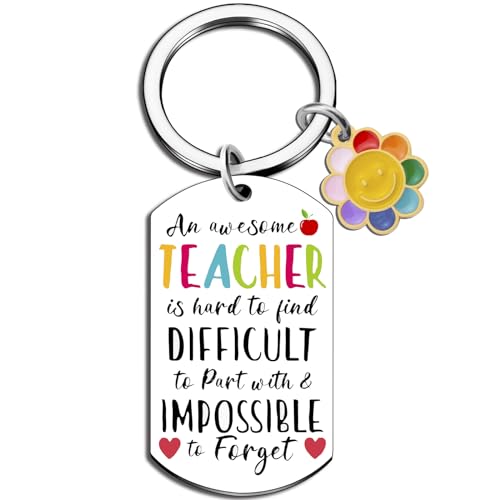 IURFURT Teacher Appreciation Gifts Keychain Best Teachers' Day Christmas Valentines Gifts for Teachers Women Coworkers Cute Teacher Birthday Gift Students Thank You Teacher Presents