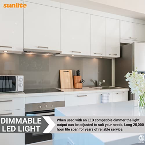 Sunlite 40983-Su Led Par16 Short Neck Recessed Spotlight Bulb 7 Watt, (60W Halogen Replacement), 500 Lumens, Medium (E26) Base, Dimmable, Etl Listed, 6 Pack, 2700K Warm White #TOP4