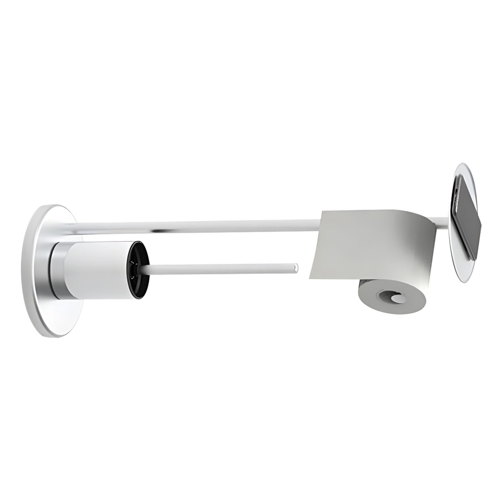Easy Install Modern Stand Offering Ample Storage Capacity with Attached Bathroom Brush Heavy Duty Shelf