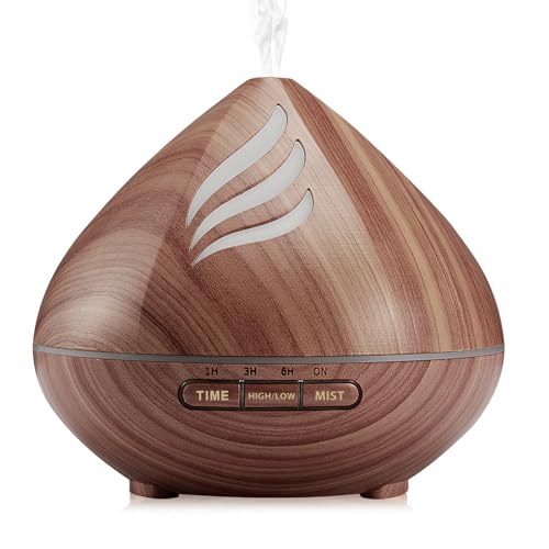 Remote Control Essential Oil Diffuser with 14 Color Lights, 500ML Large Capacity, Auto Shut-Off, Aromatherapy Humidifier for Home, Office, Bedroom