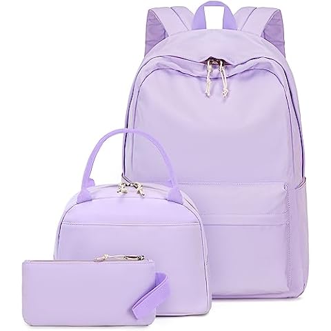 BLUBOON Girls Backpack Set with Lunch Tote Cover