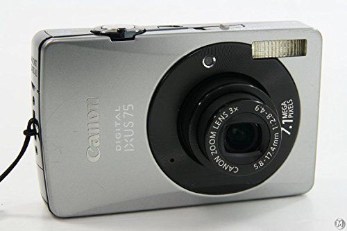 Canon Appareil photo compact numérique IXUS 75 zoom optique 3x 7,1 Mpix ecran LCD 3 pouces noir