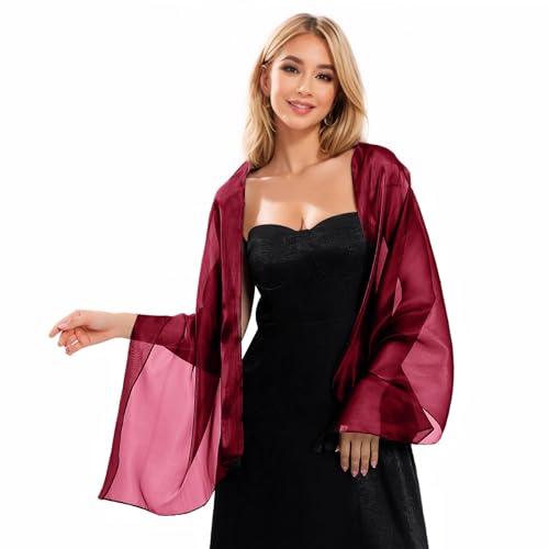 Women Shawls and Wraps for Evening Dresses Wedding Lightweight Soft Sheer Crepe Shawl4