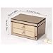 LUNIZ Jewelry Box Organizer Jewelry Box Jewelry Storage Box Fashion Glass Jewelry Box Home Jewelry Ornament Organizer Box with Drawer and Mirror Jewelry Storage Case