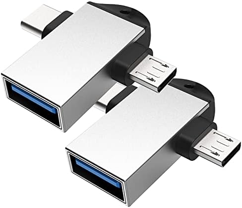 Sonzoll 2 in 1 OTG Converter USB 3.0 to Micro USB and Type C Adapter for Mobile Phones or Tablets