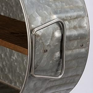Primitives by Kathy Rustic Metal Washtub Display Shelf, 17.25" x 9.50" x 4.50" Primitives by Kathy Rustic Metal Washtub Display Shelf 1725 x 950 x 450