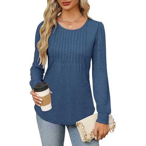 Aokosor Women's Sapphire Blue Tunic Top Cover
