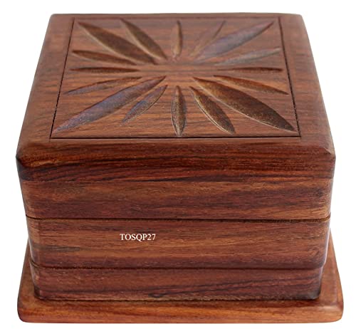 Image of TOSQP27 Secret Box Brainteaser Puzzle Case Trick Opening Storage Organiser Unique Artisan, Girlfriend, Men
