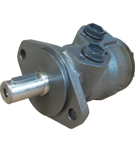 Hydraulikmotor M+S Hydraulic, Typ CMP80CD, Schluckvolumen 80 cm3/U, Anschlüsse (seitlich): G 1/2‘‘, Welle: Ø 25 mm zylindrisch, Modell Längsschieberventil, Verwendung ohne Leckölanschluss möglich