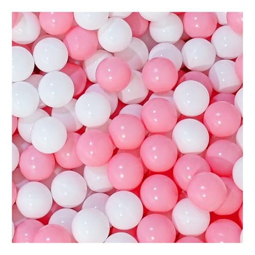 2.2in/5.5cm Ball Pit Balls, 100-Pack in Sweet Pink & White - Non-Toxic & Durable for Game Tents, Pools, Bounce Houses & More, Ages 0+