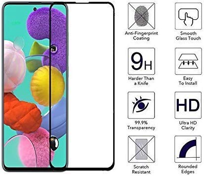 Image of ZARALA Tempered Glass Screen Protector Compatible for (Black) with Edge to Edge Coverage and Easy Installation kit (IQ00 Z5)