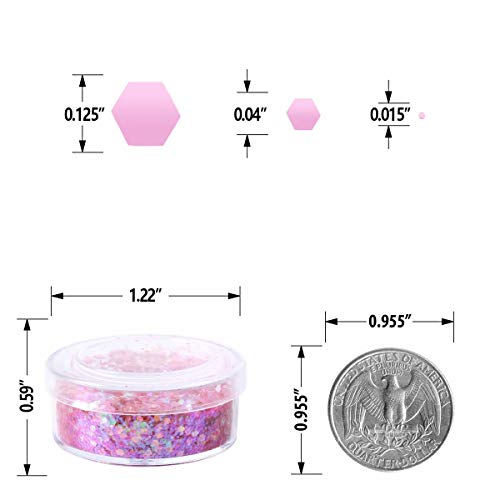 12 Color Chunky Nail Glitter Body Glitter Makeup Glitter for Face Body Eye Hair Crafts Cosmetic Sequins - Thumbnail 6