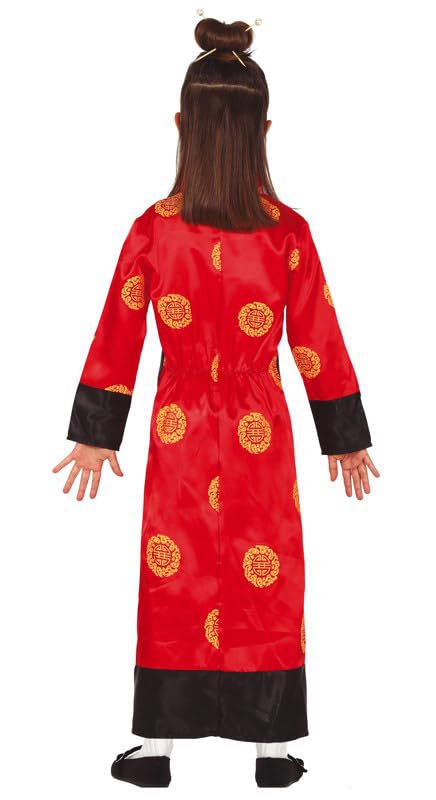 Disfraz De China Leiko Para Niña – Kimono Oriental Con Cinturón – Talla 3-4 Años (95-105 Cm) – 100% Poliéster