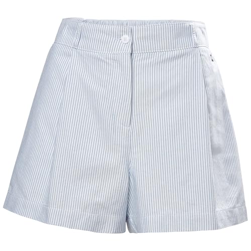 Helly-Hansen Sorrento Shorts Damen Leichte Atmungsaktive Sommerhose mit Relaxed Fit, 627 Bright Blue/White Stripe, Groß