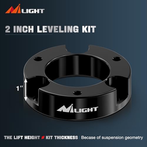 Image of Nilight 2 inch Leveling Lift Kit for Toyota Tundra 1999-2006 2WD /4WD Actual about 1 inch Strut Spacer, Front Raise Suspension Strut Spacers, Tundra leveling kit