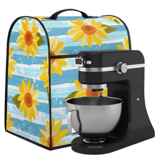 Coffee Maker Cover Summer Sunflower Flower Kitchen Appliance Covers Small Appliance Covers Blender Cover Juicer Cover Dust Covers for Kitchen Appliances with Top Handle and Pockets,Washable,B825