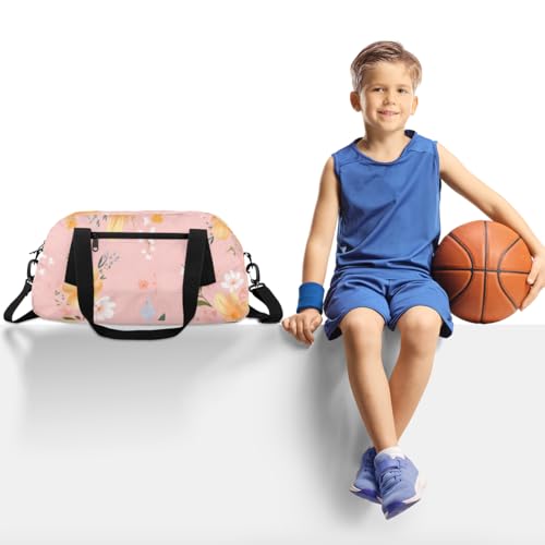 Plants Flowers Kids Duffle Bag Boys Girls Small Sport Dance Gym Bag for Overnight Travel Weekender Carry On2