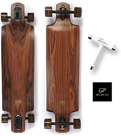 Arbor Dropcruiser Collective Flagship Series Skateboard Bundled with Swell Skate Tool + Crate White Shark Sticker