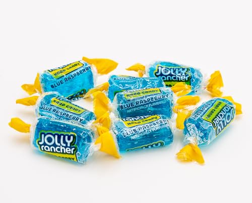 Donty-Tonty BLUE RASPBERRY JOLLY RANCHER Hard Candy Original Flavor 2lb - Bulk Bag, Individually Wrapped (148 Pieces)