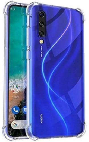 Image of BOXXO Flexible Back Cover for Mi A3 | Back Cover Transparent Clear Shockproof Case Four Corner Protection | Slim Protective Mobile Phone Cover for Mi A3