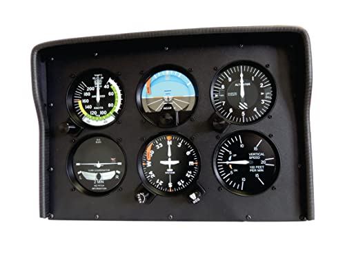 Flight Sim Wings panel analógico 6 instrumentos gris miniatura 2