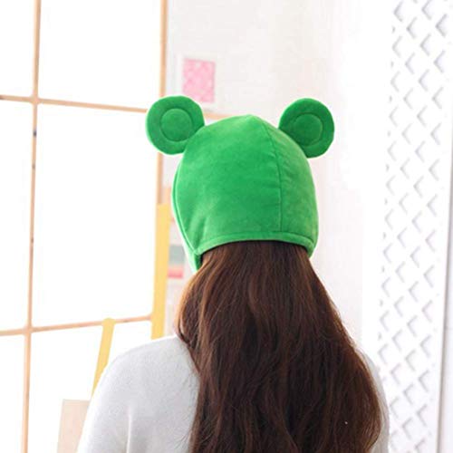 Amosfun Gorro de pelúcia modelo sapo; para inverno, festa à fantasia, cosplay