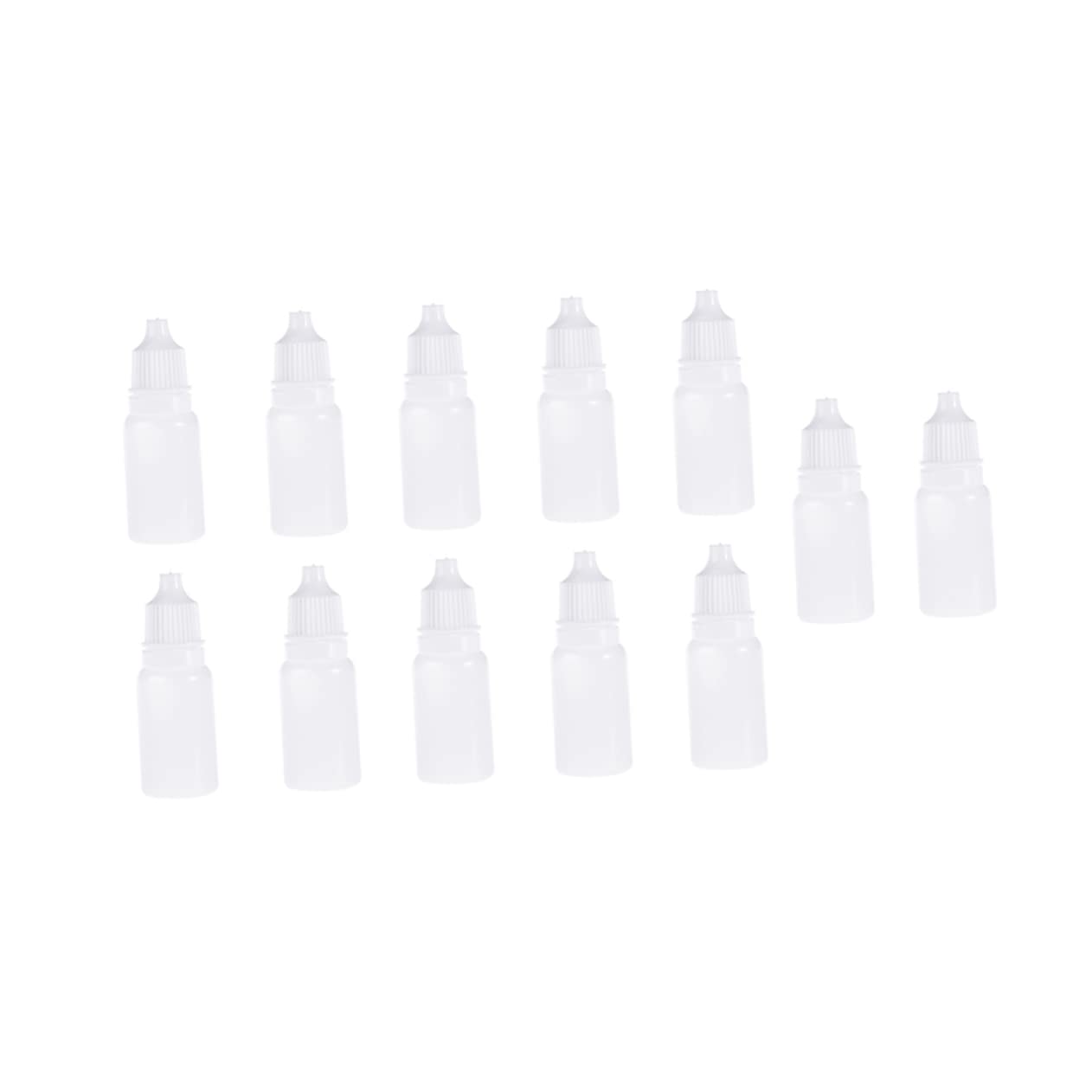 FUNOMOCYA 10ml Squeezable Dropper Bottles 12 Pack Eye Liquid Dropper Bottle Childproof Cap