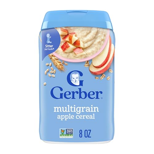 Gerber Stage 2 Baby Food, Multigrain Apple Cereal, Whole Grains, Baby Cereal