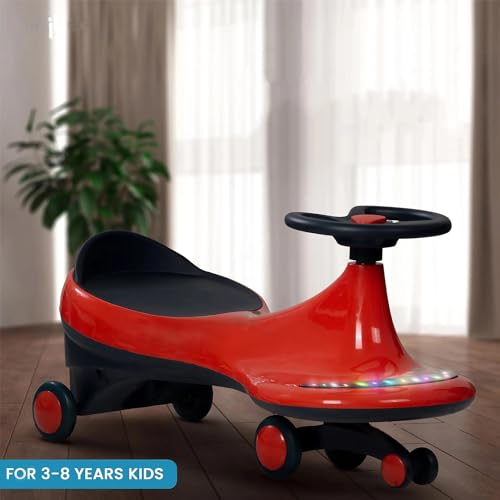 Image of Super Smooth Musical With Lights Plasma Car Ride On For Kids, Baby Car, Ride On Magic Car For Kids 2 To 8 Years Boys Girls (Red)