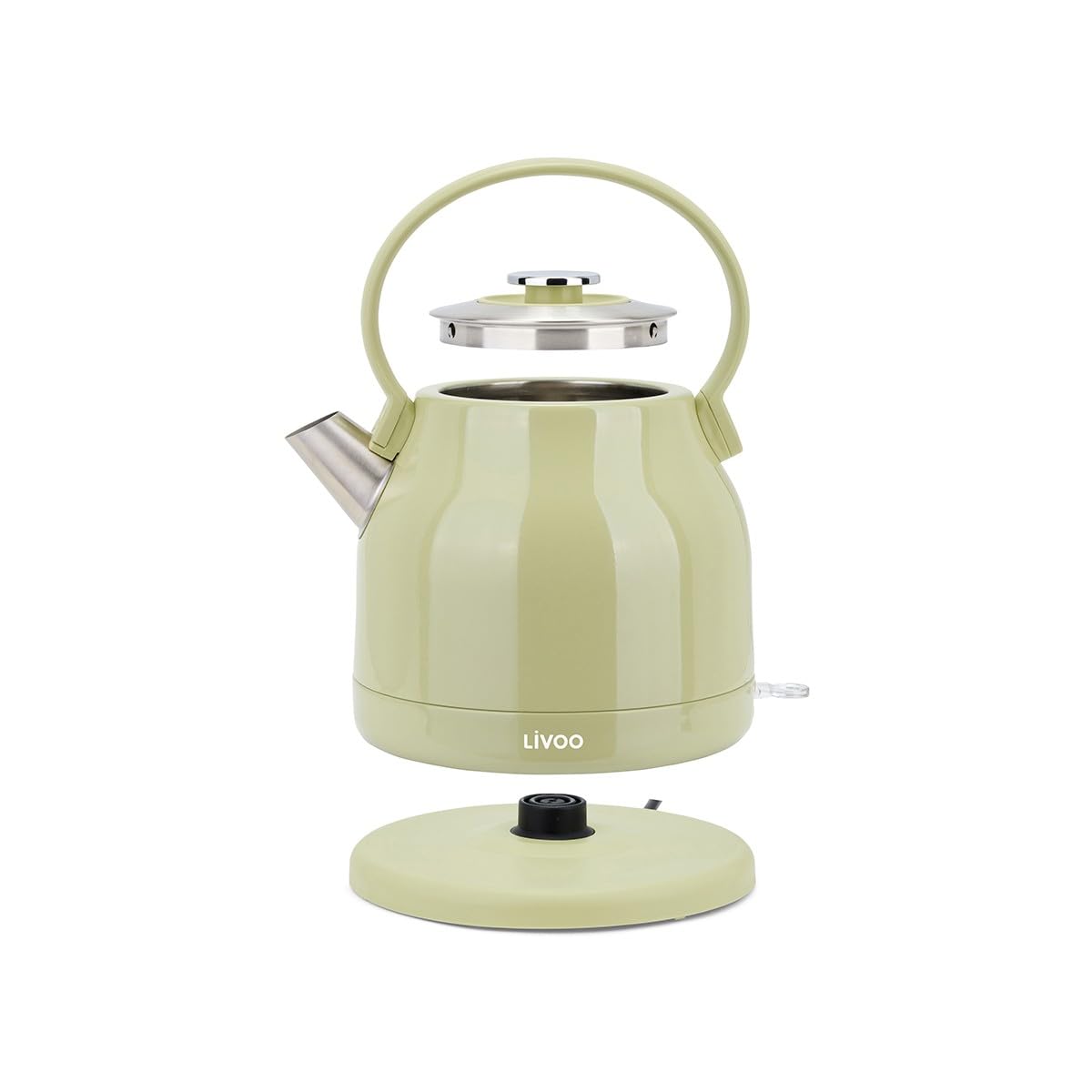 Livoo Czajnik retro 1,5L DOD202C - 1850-2200 W, stal nierdzewna, obrót o 360°, ukryty opór