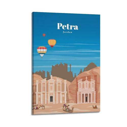 Poster de voyage Petra Jordan sur toile pour créer un salon esthétique et évasif