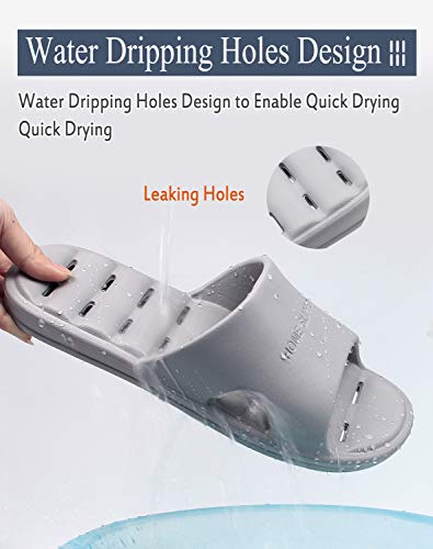 Image of Women's Shower Slipper, Quick Drying Non-Slip Slippers, Bathroom House & Pool Sandals, In-Door Slipper for Gym, Soft Sole, Beige, Size S, M, L, XL