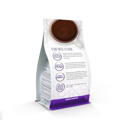 Crio Bru Brewed Cacao Ecuador French Roast Coffee Alternative 100 Percent Pure Cacao Beans 99 Caffeine Free 10 Ounce Non Organic - Thumbnail 2