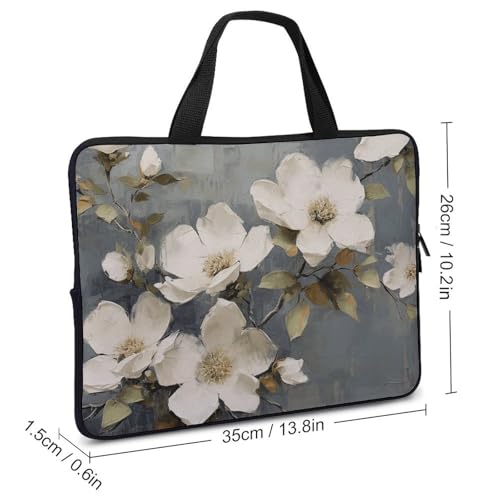 Bolsa de Hombro para Laptop 13 pulgadas Marrón Claro y Verde miniatura 3