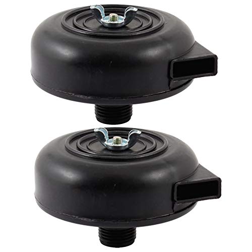 SALAKA Black Air Compressor Silencer Plastic 90 x 55mm Air Compressor Filter Silencer