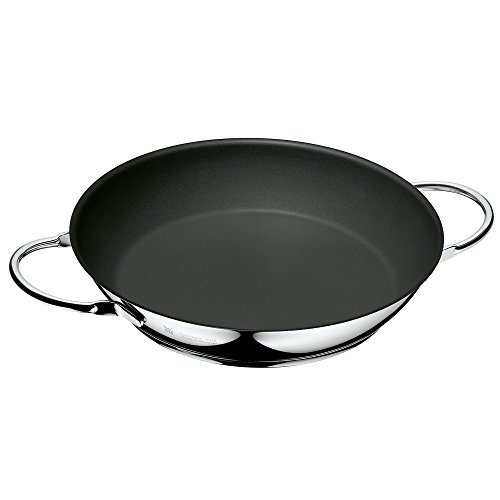 WMF PermaDur Profi – Sartén Servir 2 Asas de inducción, Ø24cm, Color Plata y Negro