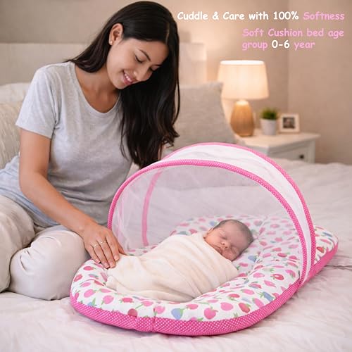 Image of Infantbond 56 In 1 Baby Products All New Born Combo|Gift Set|Essentials|Hospital Kit|Clothes|Infant Essentials|Baby Shower|Complete Daily Items Combo(0-6 Months) (Apple) (Pink For Baby Girl)