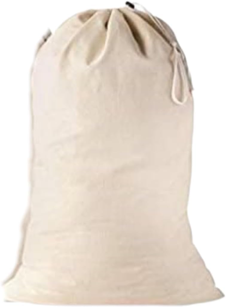 Photo 1 of QUBA LINEN Large Cotton Laundry Bag, 24 x 36 inch Drawstring Travel Organizer