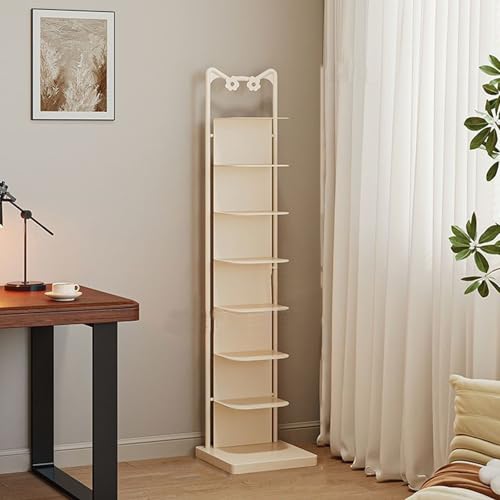 Organizador de estantería – Estante de almacenamiento vertical de metal para ahorrar espacio para oficina en casa, sala de estar y dormitorio