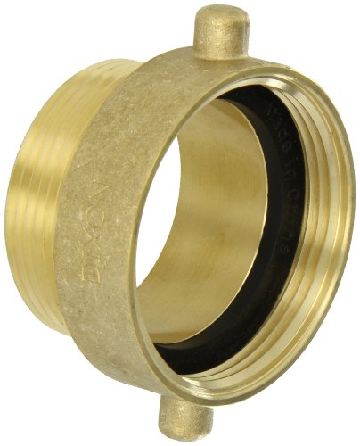 Dixon Valve HA2525T Brass Fire Equipment, Hydrant Adapter with Pin Lug, 2-1/2" NST (NH) Female x 2-1/2" NPT Male