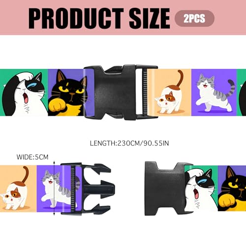 Image of Nuxovilar Luggage Straps Set for Suitcase 1.96x90.5in Polyester