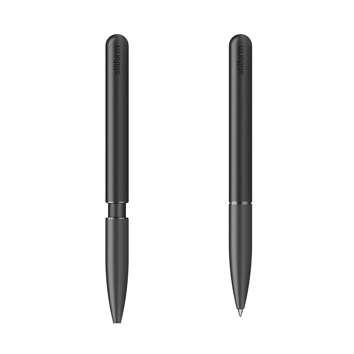 200033 Kugelschreiber aus Aluminium – patentierter Ballpoint PEN, verschiebbare Kappe mit Magnet, Warp Black