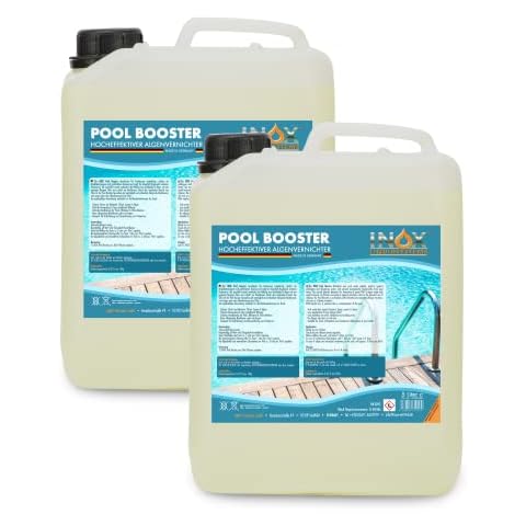 INOX® - Effektiver Pool Booster 2x5L | Algenvernichter Pool | Flüssiges Algizid für Pool | Desinfizierendes Reinigungsmittel gegen Algen Cover