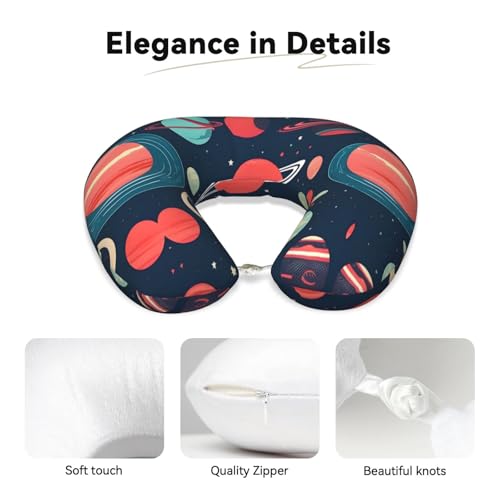 Almohada de cuello con memoria diseño planetas miniatura 4