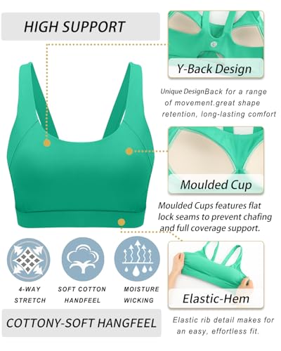 Image of RUNNING GIRL Sports Bra for Women High Support, Molded Cup High Impact Sports Bras for Women with Sewn in Pads