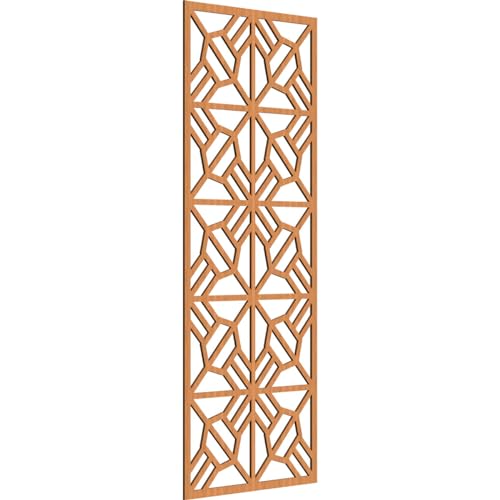 Image of Auburn Decorative Pierced Fretwork Wood Wall Panels, 25 3 /8 inchW x 64 3 /8 inchH x 1 /4 inchT, Cherry