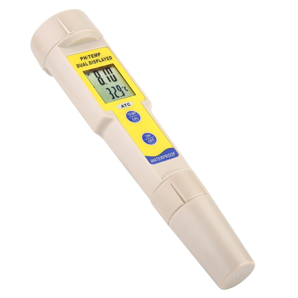 pH-metr cyfrowy, precyzyjny tester pH do gleby, wody, akwarium, z automatyczną kompensacją temperatury, zakres pH od 0,00 do 14,00, akumulator