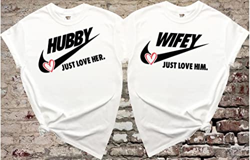 Hubby Wifey Love Couples Matching Valentine's Love Git Vacation Shirt Tee2